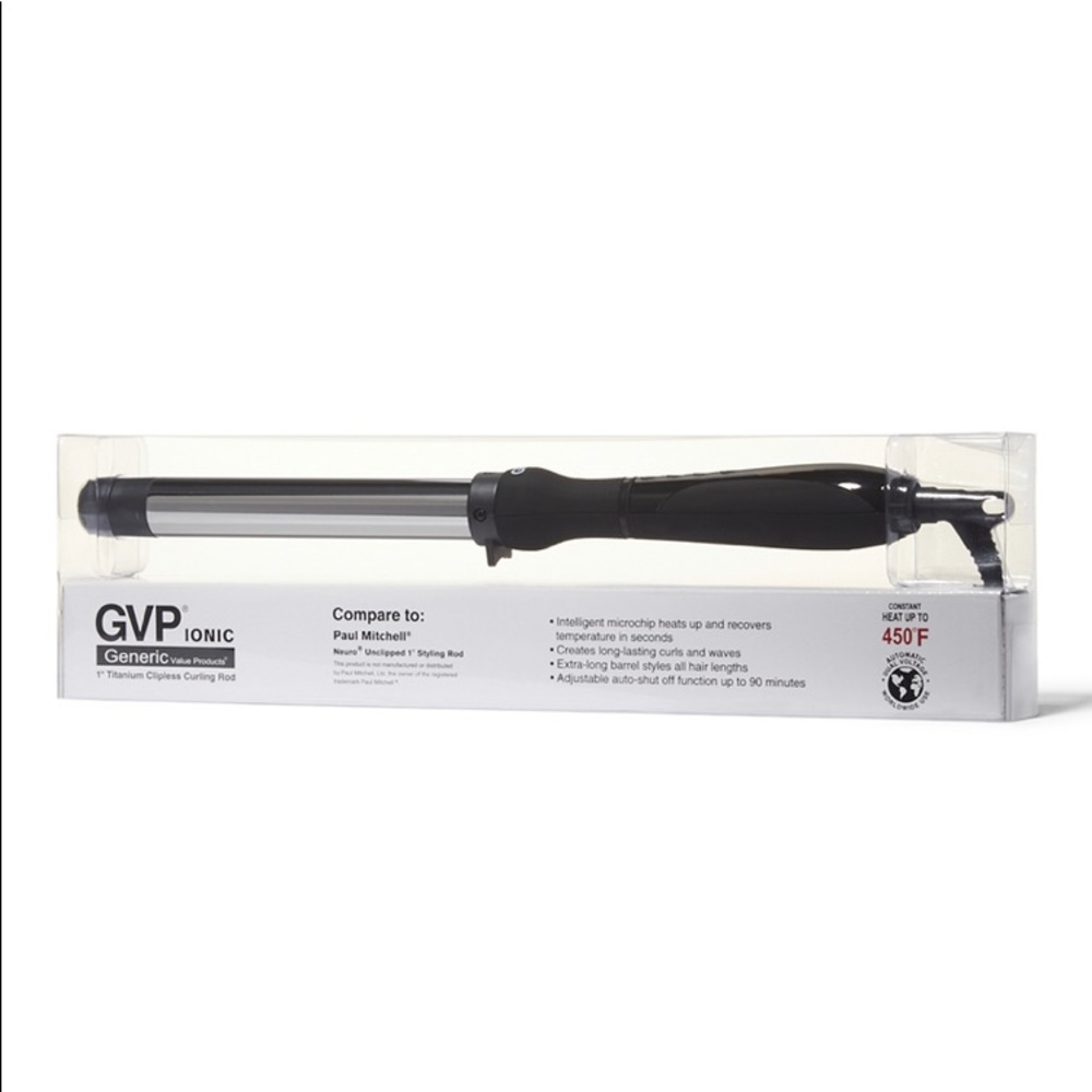 GVP Ionic 1” Clip-less Curling Rod